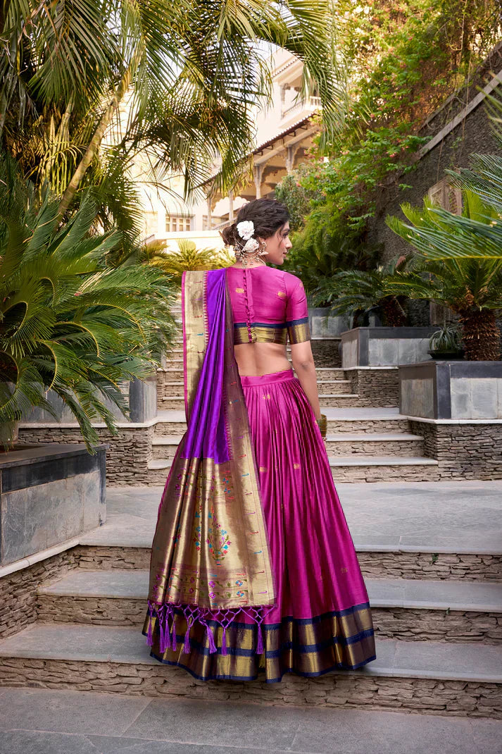 JEQUARD SILK PAITHANI LEHENGA CHOLI WITH DUPATTAPFAB165)(03)