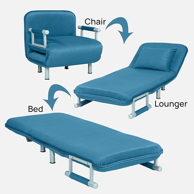 Multifunctional Foldable Sofa Cum Bed multicolor