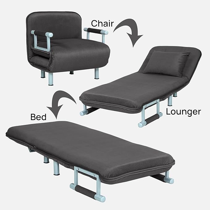 Multifunctional Foldable Sofa Cum Bed multicolor