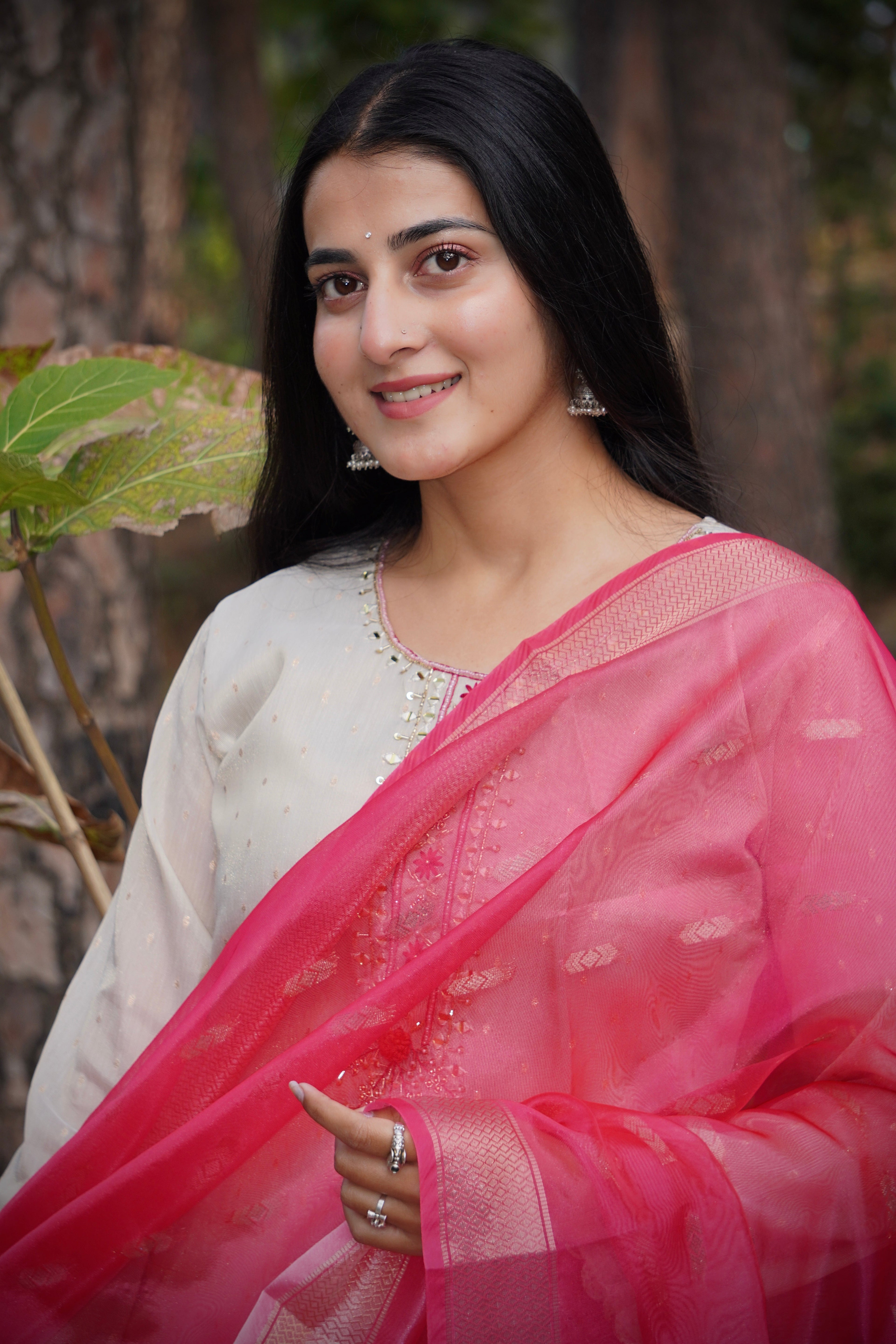 Premium Tissue Shimmer Suit Set Which is Beautifully Decorated With Hand Khatli Work And Original Mirror Work With Butti Pattern(PFAB151)