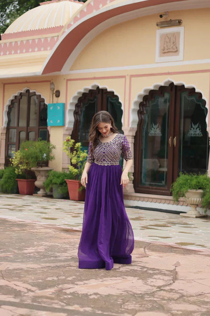 FESTIVE SPECIAL DESIGNER GOWNPFAB145) (01)