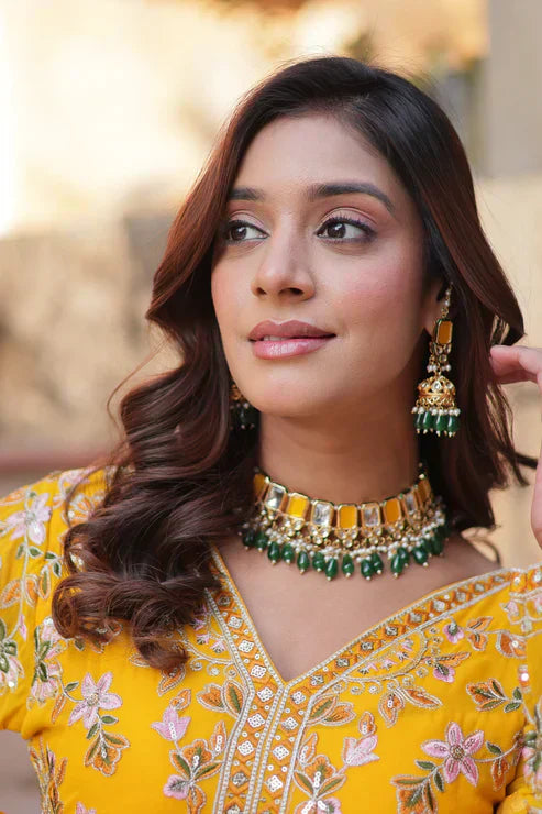 WEDDING SPECIAL FAUX BLOOMING ZARI SEQUINS EMBROIDERED GOWN WITH DUPATTAPFAB105)