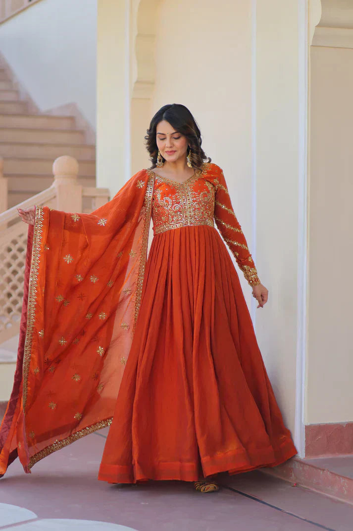 FENDY ZARI WITH SEQUINS EMBROIDERED GOWN WITH DUPATTAPFAB162) (01)