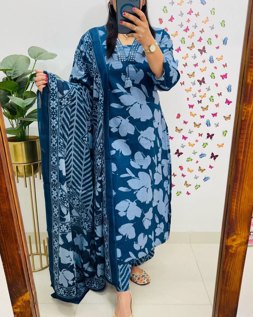 🧶💫New Designer Floral Cotton Suit set collection(PFAB1468)