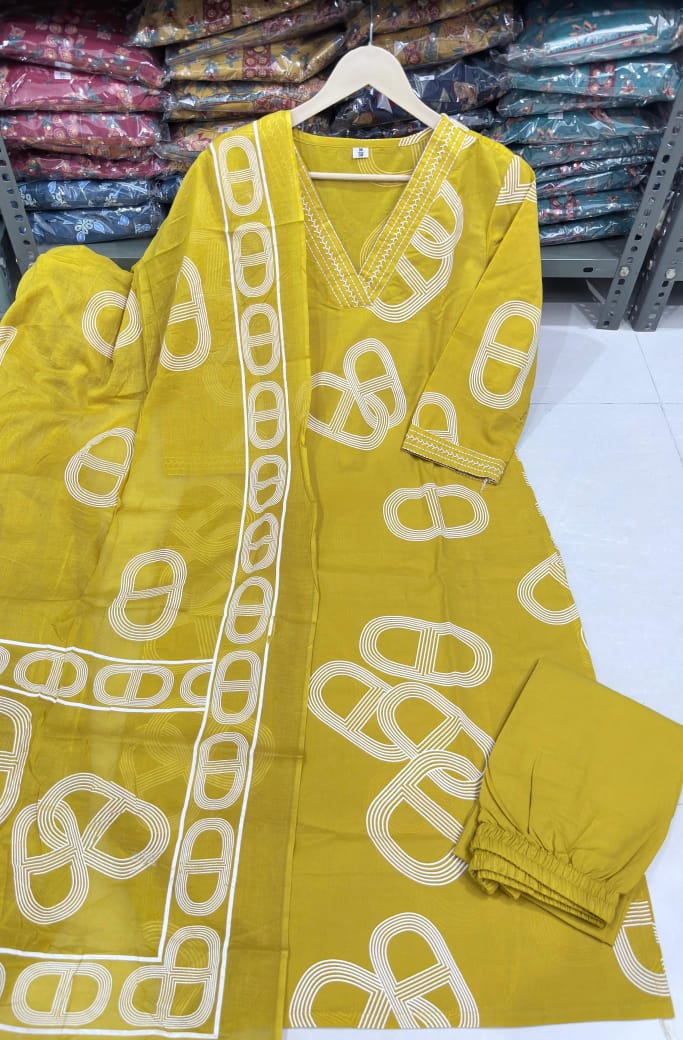 👗 Beautiful Cottan Kurtis pent with Mulmal duptta 👗(PFAB1470