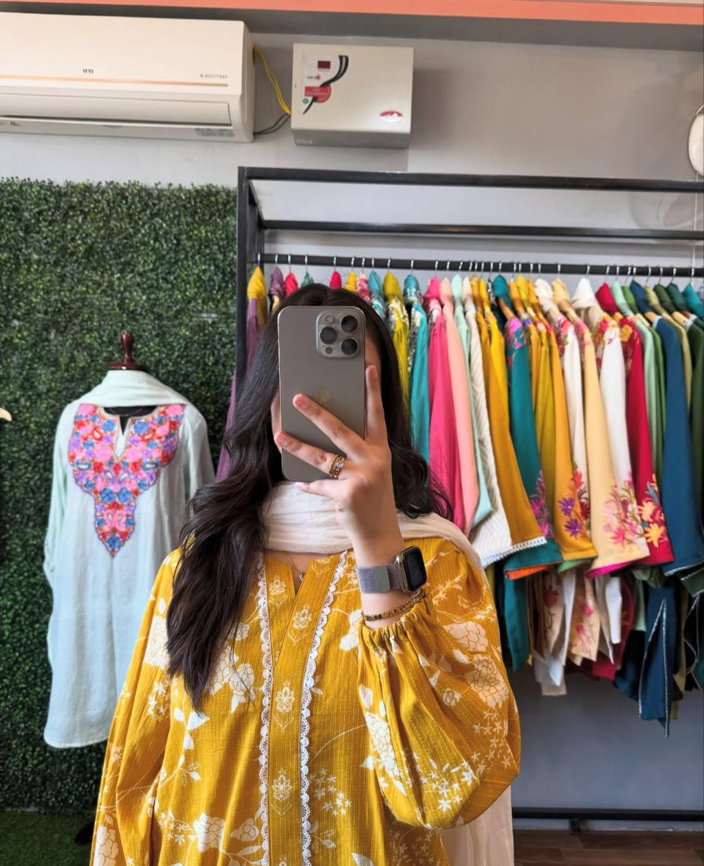 frock style kurti with pattern pant (PFAB1476)