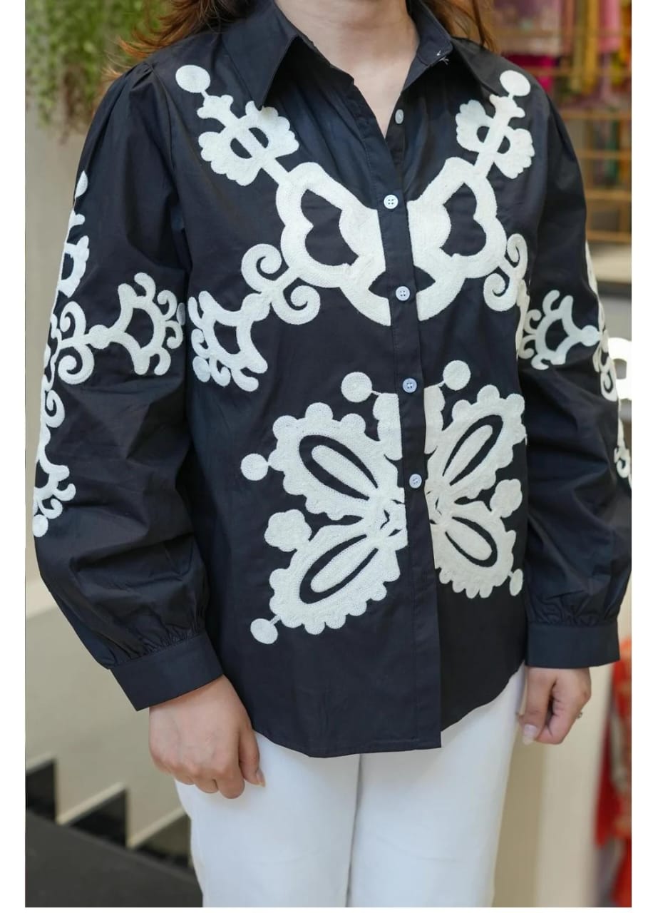 👉🏻Pure cotton 60*60 top With bell bottom poplin pant(PFAB1148)