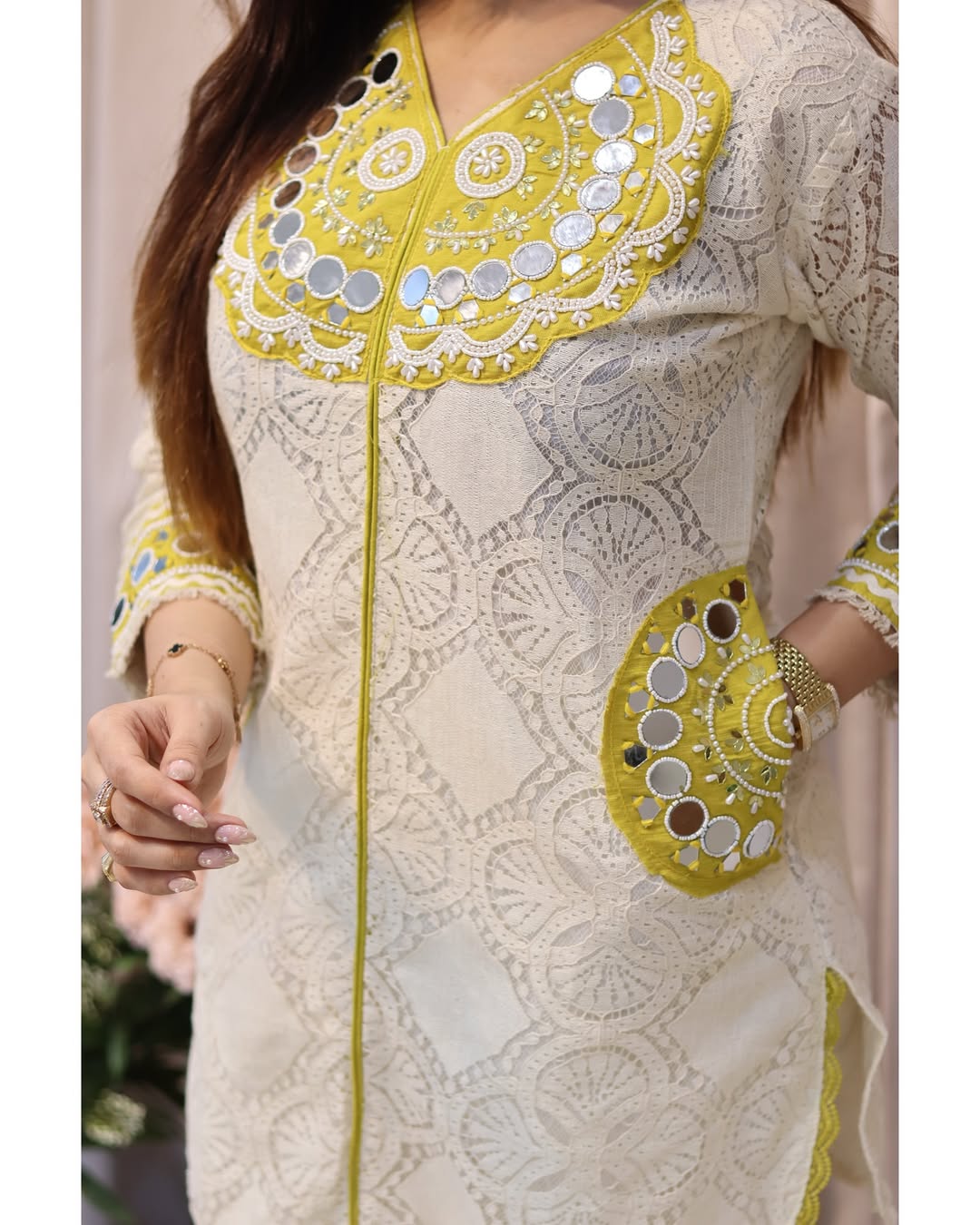 💃cotton shiffle Cord Set (PFAB1129)