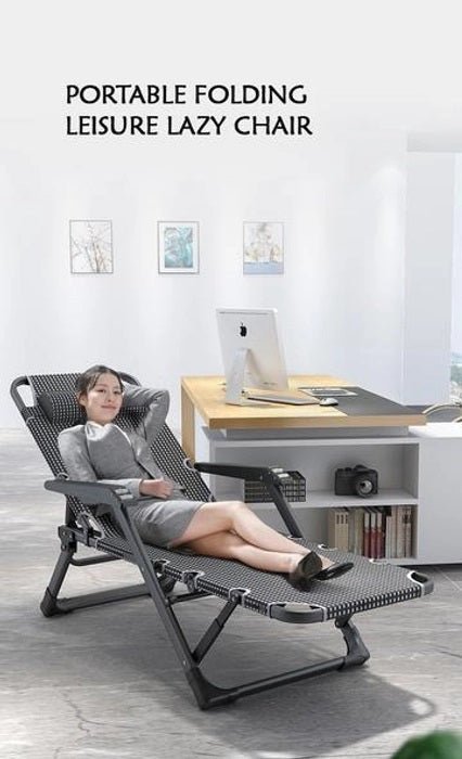 PORTABLE FOLDING LEISURE LAZY CHAIR - salesmania